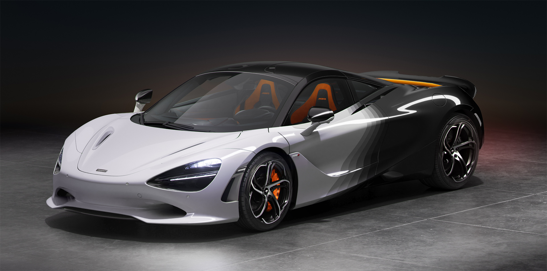 Grey Spectrum Theme MSO McLaren 750S - front side view.