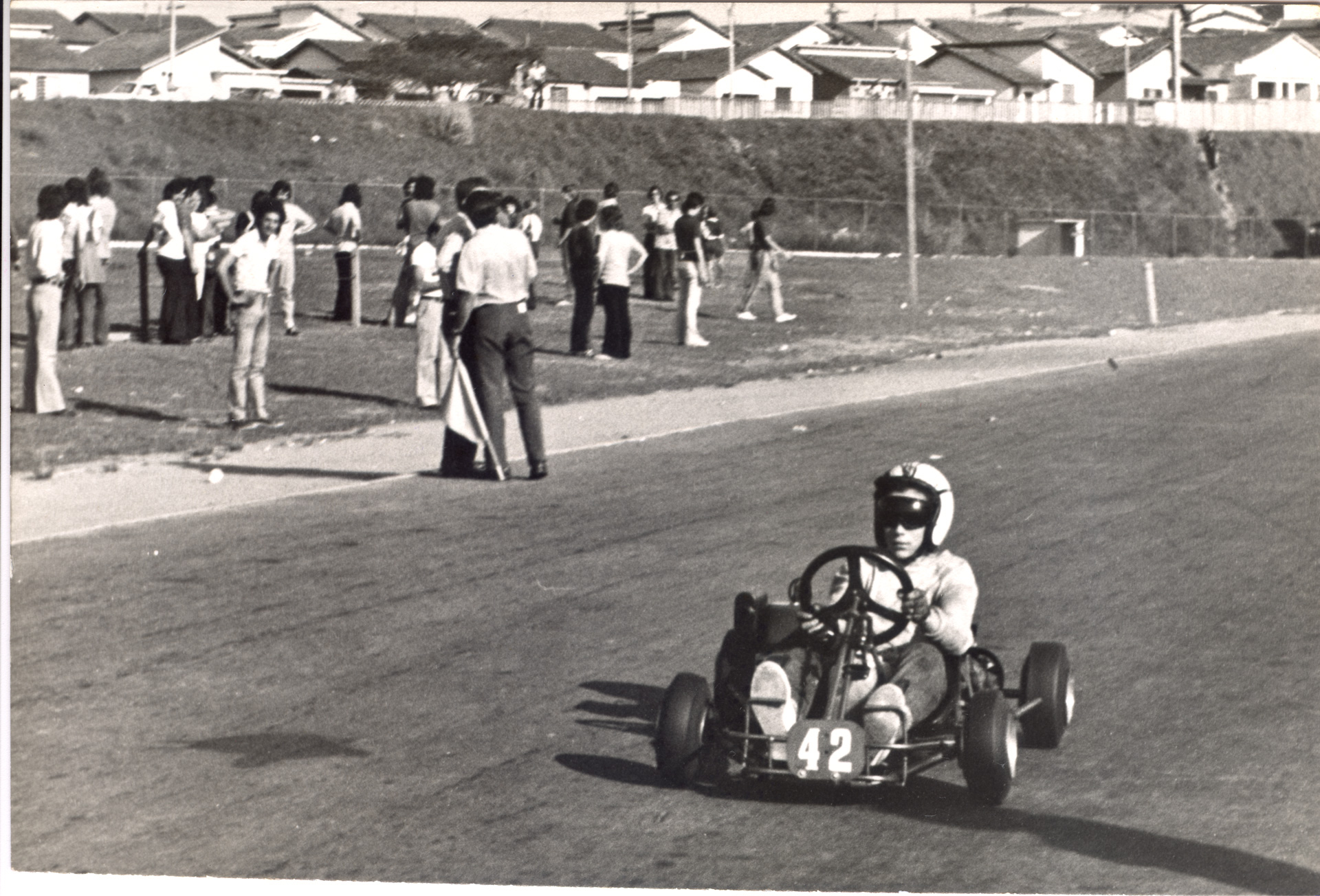 1973 - Ayrton wins his first official go-kart race at Interlagos, aged just 13. Photographer Credit Foto Família