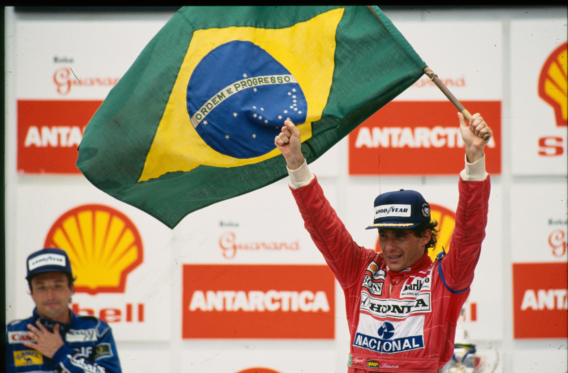 1991 - Ayrton won his first Brazilian Grand Prix. Photographer Credit Norio Koike