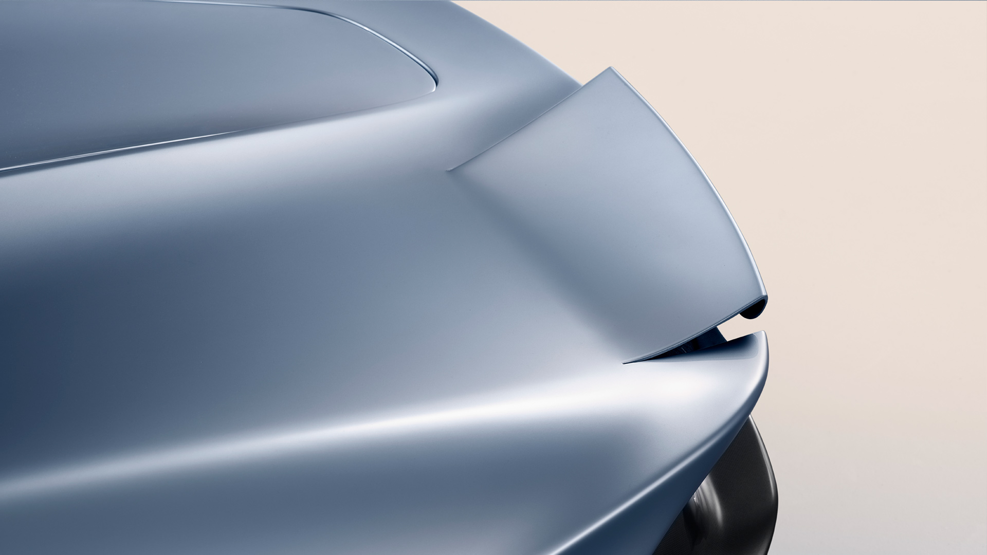Close up detail of McLaren Speedtail spoiler.